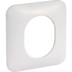 Plaque simple Schneider Ovalis blanc S260702