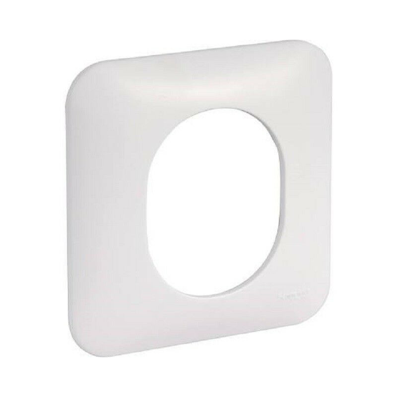 Plaque simple Schneider Ovalis blanc S260702