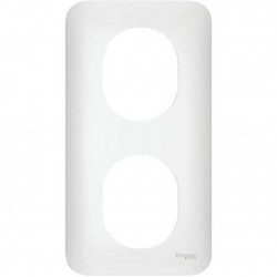 Lot de 10 Plaques double verticale entraxe 71 mm Schneider Ovalis blanc S260724