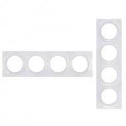 Plaque quatruple Odace Styl blanc   S520708  Schneider