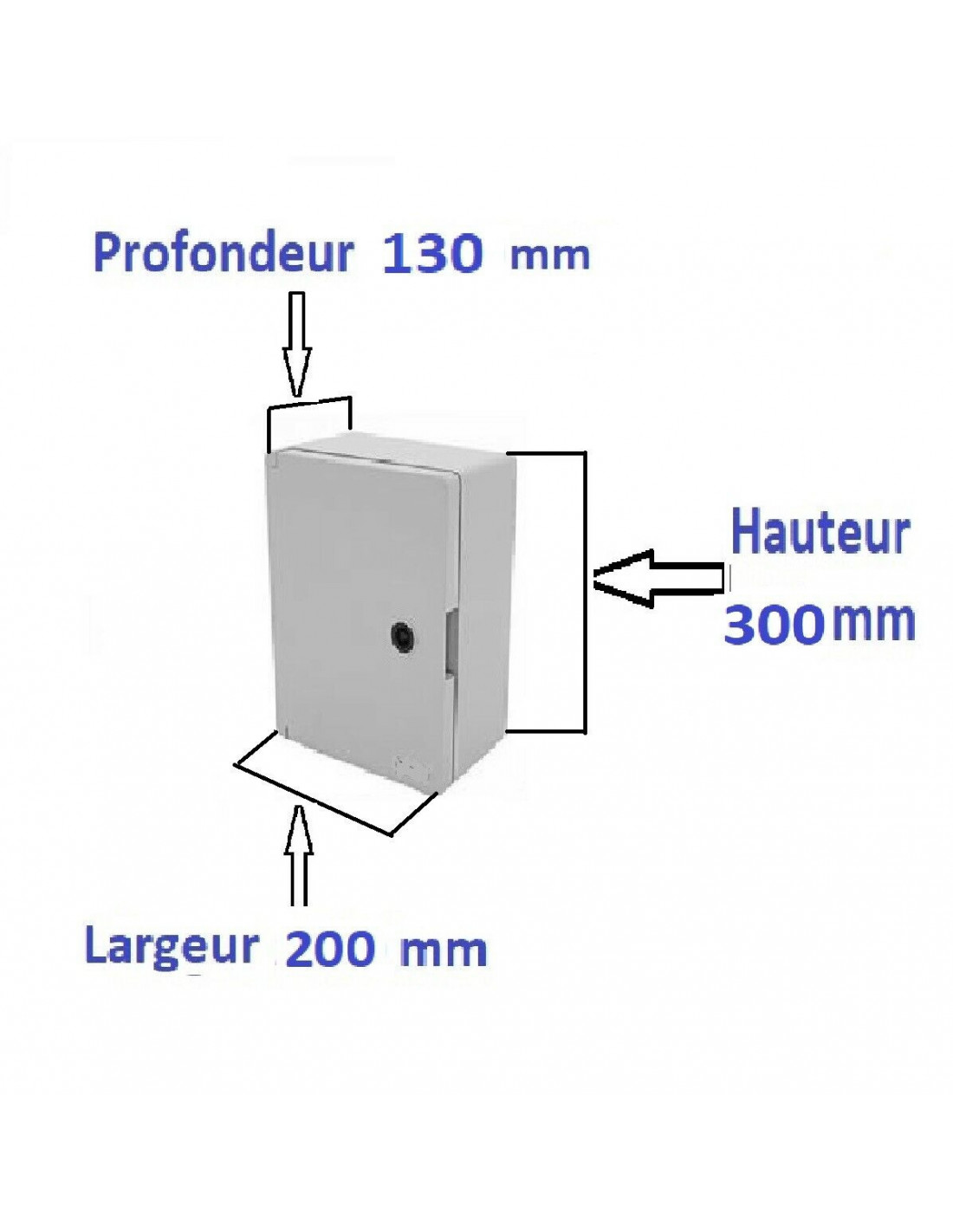 Armoire électrique ABS 400x300x195mm - porte transparente - IP65