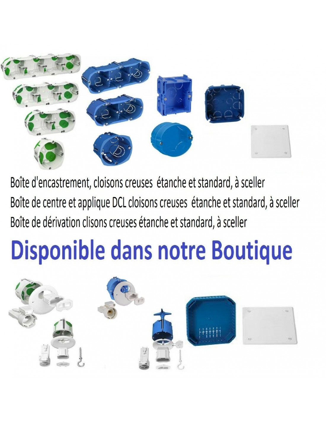 Lot 10 boites dencastrement diam/ètre 67 mm profondeur 40 mm pour cloisons s/èches