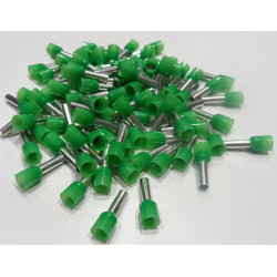 Embouts de cablage 6 mm² vert le lot de  100 pièces