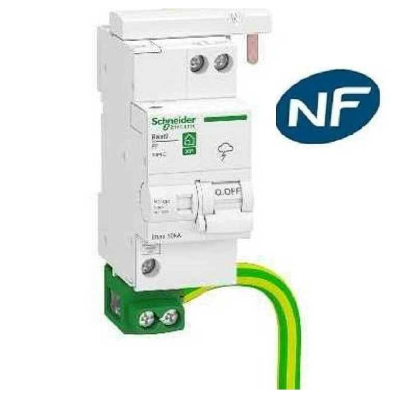 Parafoudre Combi - 10ka 1P+N  resi9 xp avec Accessoires - Schneider R9PLC