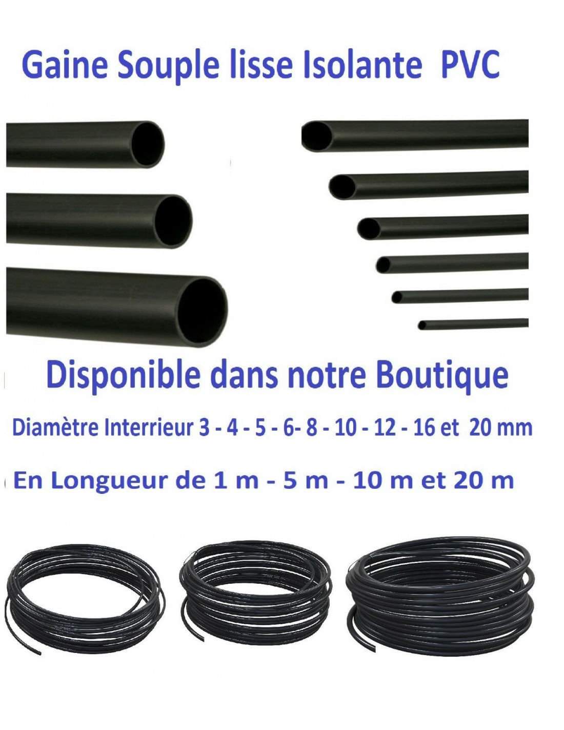 Câble acier gainé PVC Ø 4/5 mm