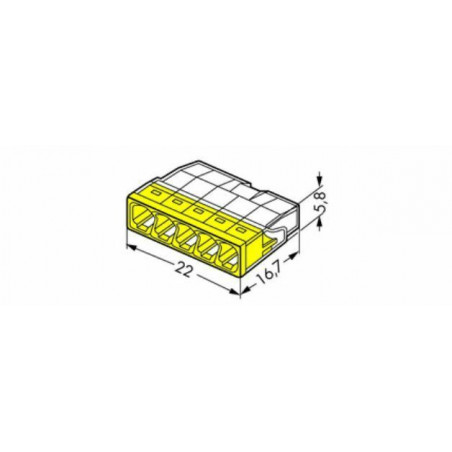 100 Bornes de connexions automatique 5 entrées Wago  réf 2273- 205