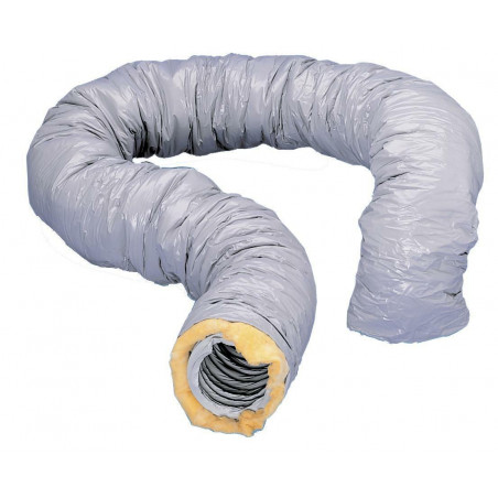 Gaine VMC souple diamètre 80mm isolée 25mm longueur 6M
