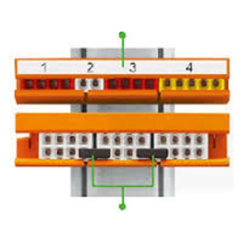 1 Support pour bornes Wago série 2273 pour montage sur rail Din réf 2273-500