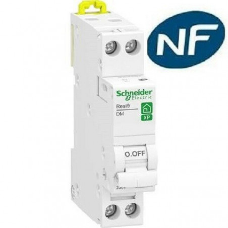 Disjoncteur 1p + n 6A - courbe C - peignable resi9 xp Schneider  R9PFC606