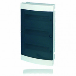 Tableau électrique encastré 36 modules 3 rangées avec porte translucide teintée 2