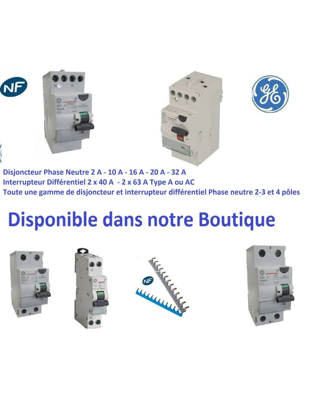 Pack Tableau Électrique IP30 12 Modules + 5 Disjoncteurs +