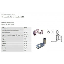 Cosse à sertir 16mm² / Ø6