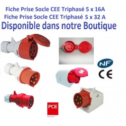 CEE prise murale 5 broches 400 V 16 A ip44 CEE-wanddose électrique PCE 115-6