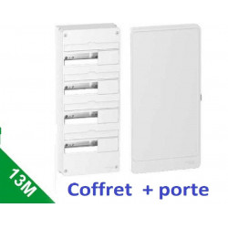 Coffret électrique 52 Modules 4 Rangées avec porte Schneider R9H13404 + R9H13424