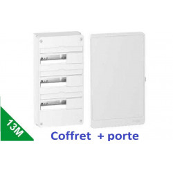 Coffret électrique 3 Rangées 39 Modules Schneider avec porte R9H13403 + R9H13423