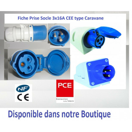 Prise femelle Triphasé CEE 5 x 32A marque PCE 