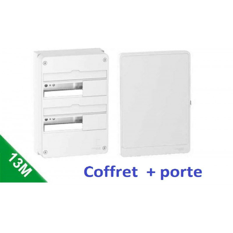 Coffret électrique 2 Rangées 26 Modules Schneider avec porte R9H13402 + R9H13422