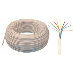 Cable Téléphonique série 298 /4 paires couleur ivoire couronne de 100  Mètres