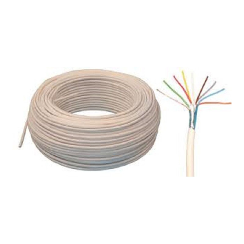 Cable Téléphonique série 298 /4 paires couleur ivoire couronne de 100  Mètres