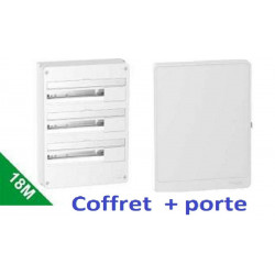 Coffret électrique 54 Modules 3 Rangées Schneider avec porte R9H18403 + R9H18423