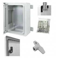 Coffret électrique étanche IP65 -  300 x 200 x 130 mm livré avec plaque de fond  2