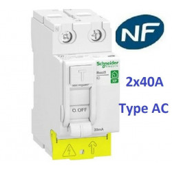 Dijsoncteur 1P+N 2A-10A-16A-20A-32A Interrupteur dif A-AC 2x40A-2x63A Schneider