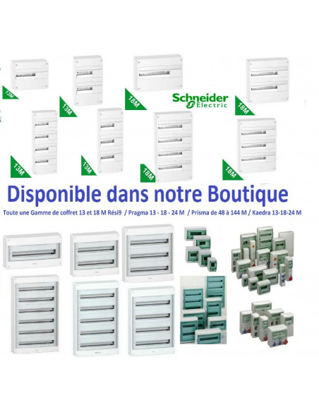 Coffret électrique saillie 4 rangées 24 modules Rési9 Schneider R9H24404