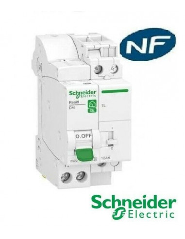 Combiné Disjoncteur + télérupteur embrochable XE 1P+N 16A - Schneider  R9ECL616