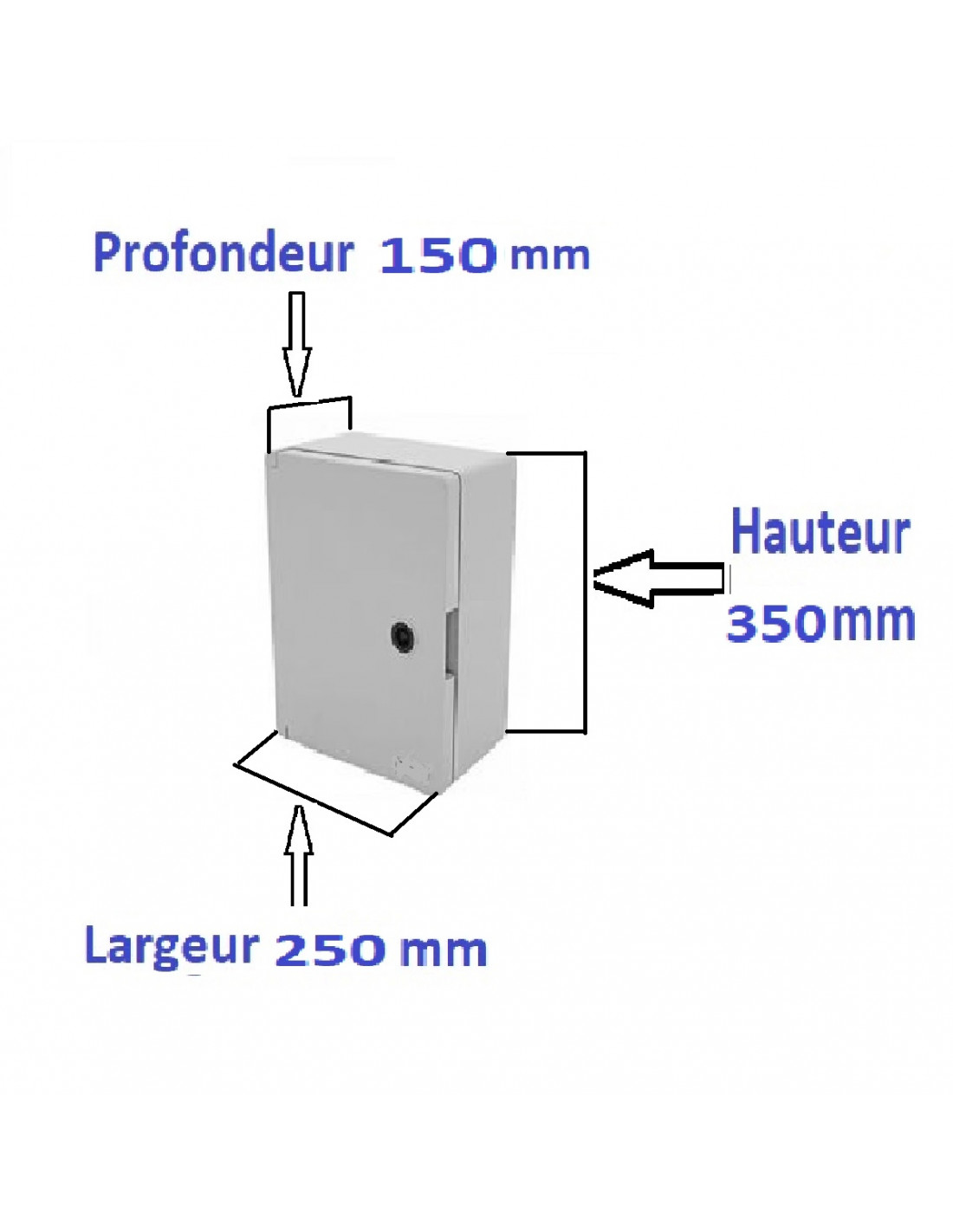 Coffret électrique étanche saillie - 500 x 400 x 175 mm avec plaque de fond