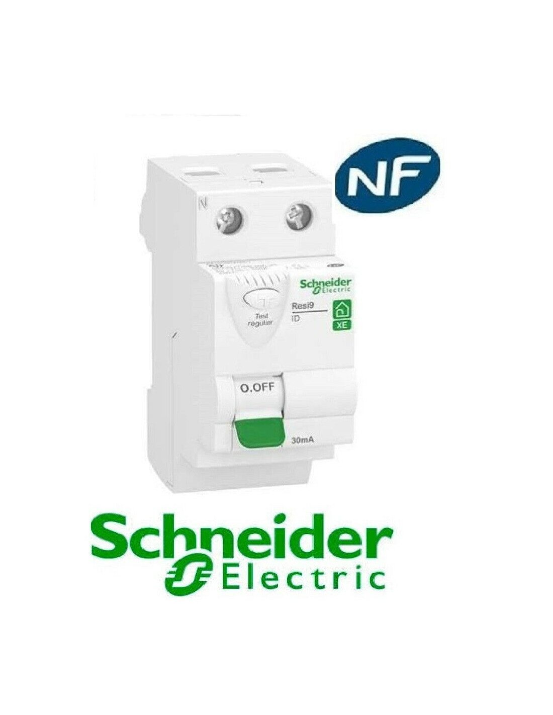 Interrupteur différentiel Resi9 4P 63A 30ma - A - Schneider R9PRA463