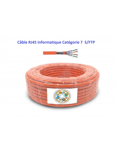 Cable Téléphonique série 298 /4 paires couleur ivoire couronne de 100 Mètres
