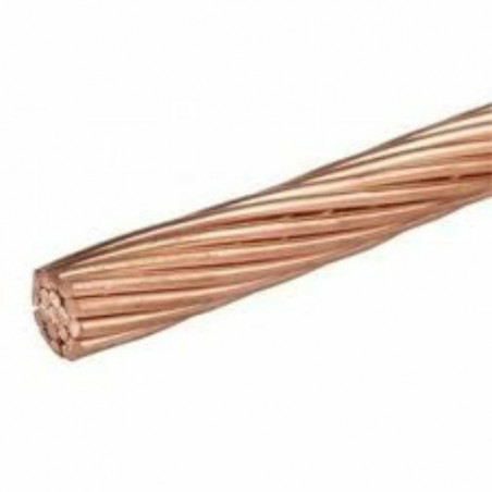 Câble , fil cuivre nu 25 mm²  pour prise et mise à la terre 5 mètres