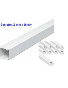 Goulotte autocollante - 20 m - 40 x 16 mm (l x H) - Blanc : :  Bricolage