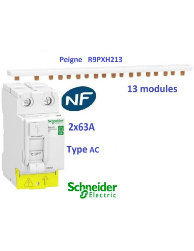 Schneider Resi9 XP Interrupteur différentiel 2P 40A 30mA Type A