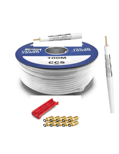 100 m Câble Coaxial TV -...