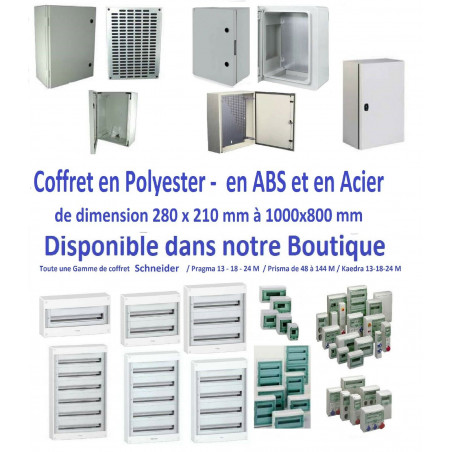 Armoire électrique étanche saillie  600 x 400 x 200mm avec plaque de fond 